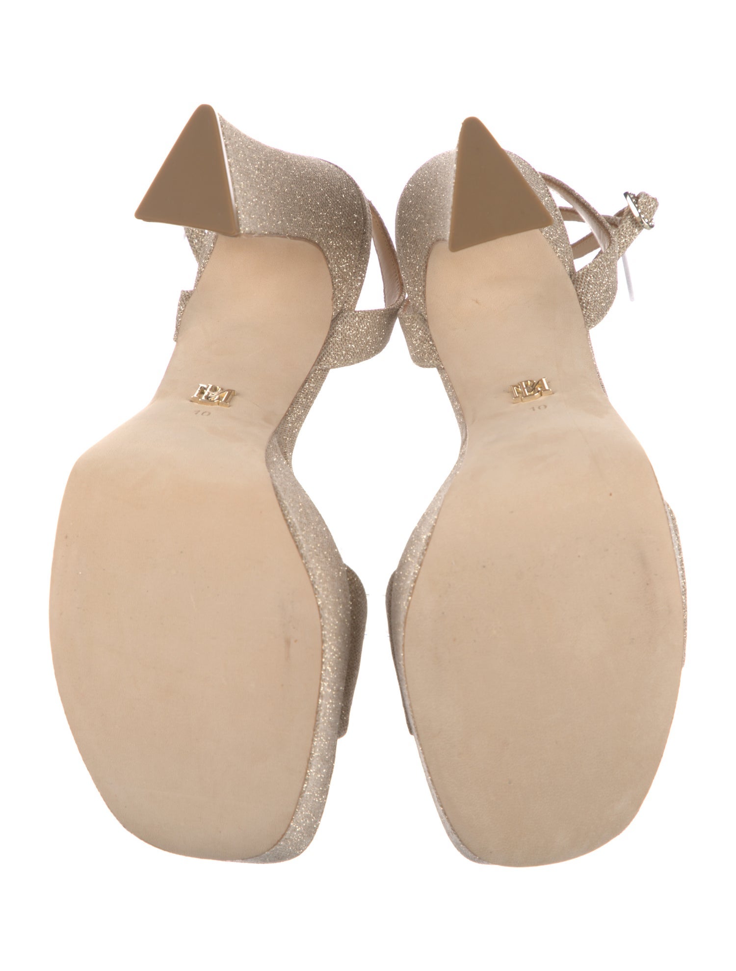 Badgley Mischka Glitter Crystal Embellishments Sandals